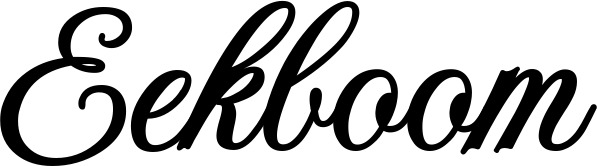 Vorschau des Bootsnamens "Eekboom" als Schriftzug für "Bootsbeschriftung Klassisch 70"