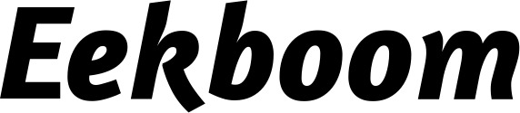 Vorschau des Bootsnamens "Eekboom" als Schriftzug für "Bootsbeschriftung Kursiv 01"
