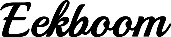 Vorschau des Bootsnamens "Eekboom" als Schriftzug für "Bootsbeschriftung Klassisch 86"