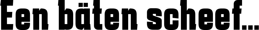 Vorschau des Bootsnamens "Een bäten scheef..." als Schriftzug für "Style Fett 41"