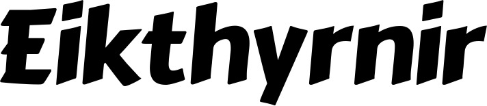 Vorschau des Bootsnamens "Eikthyrnir" als Schriftzug für "Bootsbeschriftung Neu 38"