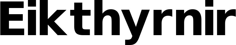 Vorschau des Bootsnamens "Eikthyrnir" als Schriftzug für "Bootsbeschriftung Fett 04"