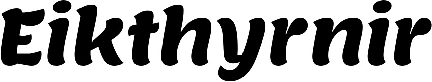Vorschau des Bootsnamens "Eikthyrnir" als Schriftzug für "Bootsbeschriftung Neu 49"