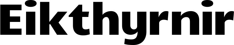 Vorschau des Bootsnamens "Eikthyrnir" als Schriftzug für "Bootsbeschriftung Fett 13"