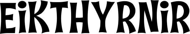 Vorschau des Bootsnamens "Eikthyrnir" als Schriftzug für "Bootsbeschriftung Klassisch 27"