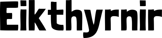 Vorschau des Bootsnamens "Eikthyrnir" als Schriftzug für "Bootsbeschriftung Neu 52"
