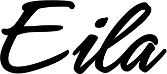 Vorschau des Bootsnamens "Eila" als Schriftzug für "Bootsbeschriftung Klassisch 71"