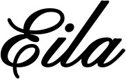 Vorschau des Bootsnamens "Eila" als Schriftzug für "Bootsbeschriftung Klassisch 107"
