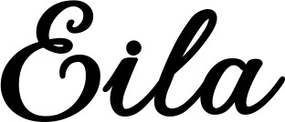 Vorschau des Bootsnamens "Eila" als Schriftzug für "Bootsbeschriftung Klassisch 69"