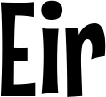 Vorschau des Bootsnamens "Eir" als Schriftzug für "Bootsbeschriftung Neu 57"