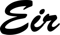 Vorschau des Bootsnamens "Eir" als Schriftzug für "Bootsbeschriftung Klassisch 03"