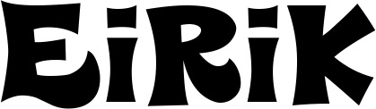 Vorschau des Bootsnamens "Eirik" als Schriftzug für "Bootsbeschriftung Klassisch 25"