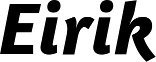 Vorschau des Bootsnamens "Eirik" als Schriftzug für "Bootsbeschriftung Kursiv 01"