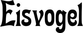 Vorschau des Bootsnamens "Eisvogel" als Schriftzug für "Style Neu 44"