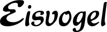 Vorschau des Bootsnamens "Eisvogel" als Schriftzug für "Style Klassisch 15"