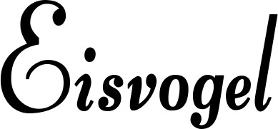 Vorschau des Bootsnamens "Eisvogel" als Schriftzug für "Bootsbeschriftung Klassisch 76"