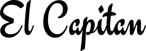 Bootsname 'El Capitan' angezeigt als 'Bootsbeschriftung Klassisch 63'