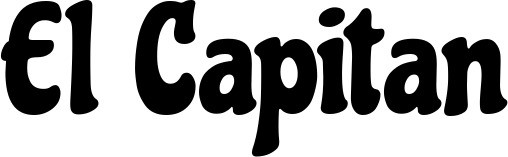 Vorschau des Bootsnamens "El Capitan" als Schriftzug für "Bootsbeschriftung Neu 41"