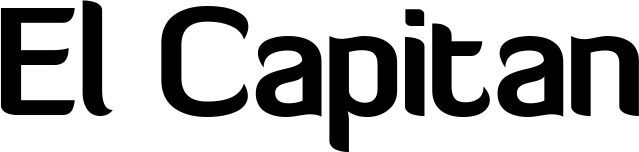 Vorschau des Bootsnamens "El Capitan" als Schriftzug für "Bootsbeschriftung Normal 06"