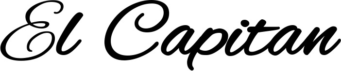 Vorschau des Bootsnamens "El Capitan" als Schriftzug für "Bootsbeschriftung Klassisch 35"