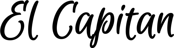Vorschau des Bootsnamens "El Capitan" als Schriftzug für "Bootsbeschriftung Klassisch 105"