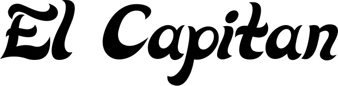 Vorschau des Bootsnamens "El Capitan" als Schriftzug für "Bootsbeschriftung Klassisch 33"