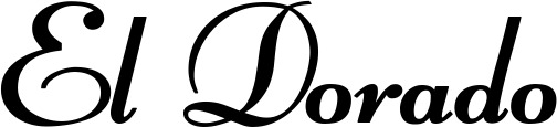 Vorschau des Bootsnamens "El Dorado" als Schriftzug für "Bootsbeschriftung Klassisch 76-A"