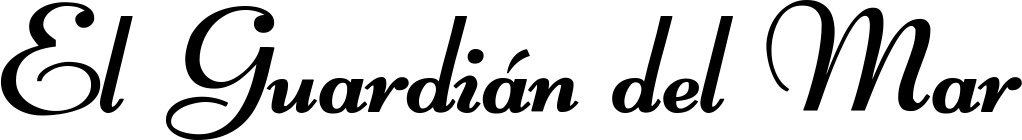 Vorschau des Bootsnamens "El Guardián del Mar" als Schriftzug für "Bootsbeschriftung Klassisch 76-A"