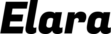 Vorschau des Bootsnamens "Elara" als Schriftzug für "Bootsbeschriftung Kursiv 04"