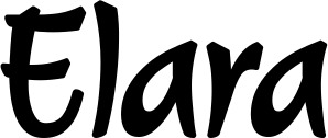 Vorschau des Bootsnamens "Elara" als Schriftzug für "Bootsbeschriftung Klassisch 72"