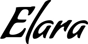 Vorschau des Bootsnamens "Elara" als Schriftzug für "Bootsbeschriftung Klassisch 57"
