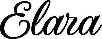 Vorschau des Bootsnamens "Elara" als Schriftzug für "Bootsbeschriftung Klassisch 70"