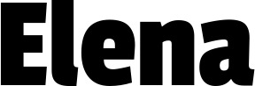 Vorschau des Bootsnamens "Elena" als Schriftzug für "Bootsbeschriftung Fett 30"