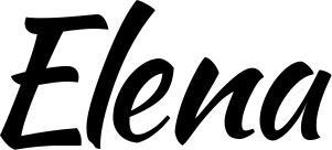 Vorschau des Bootsnamens "Elena" als Schriftzug für "Bootsbeschriftung Klassisch 73"