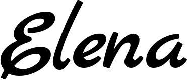 Vorschau des Bootsnamens "Elena" als Schriftzug für "Bootsbeschriftung Klassisch 77"