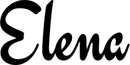 Vorschau des Bootsnamens "Elena" als Schriftzug für "Bootsbeschriftung Klassisch 63"