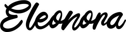 Vorschau des Bootsnamens "Eleonora" als Schriftzug für "Bootsbeschriftung Klassisch 102"