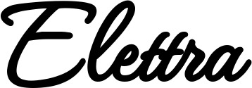 Vorschau des Bootsnamens "Elettra" als Schriftzug für "Bootsbeschriftung Klassisch 111"