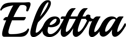 Vorschau des Bootsnamens "Elettra" als Schriftzug für "Bootsbeschriftung Klassisch 86"