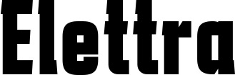 Vorschau des Bootsnamens "Elettra" als Schriftzug für "Bootsbeschriftung Fett 41"