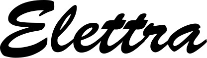 Vorschau des Bootsnamens "Elettra" als Schriftzug für "Bootsbeschriftung Klassisch 03"