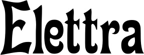 Vorschau des Bootsnamens "Elettra" als Schriftzug für "Bootsbeschriftung Neu 44"