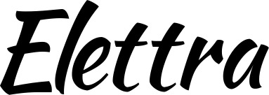 Vorschau des Bootsnamens "Elettra" als Schriftzug für "Bootsbeschriftung Klassisch 73"
