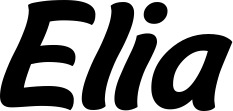 Vorschau des Bootsnamens "Elia" als Schriftzug für "Bootsbeschriftung Klassisch 14"