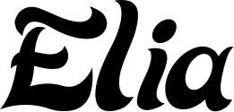 Vorschau des Bootsnamens "Elia" als Schriftzug für "Bootsbeschriftung Klassisch 33"