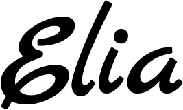 Vorschau des Bootsnamens "Elia" als Schriftzug für "Bootsbeschriftung Klassisch 45"