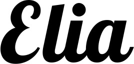 Vorschau des Bootsnamens "Elia" als Schriftzug für "Bootsbeschriftung Neu 60"