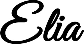 Vorschau des Bootsnamens "Elia" als Schriftzug für "Bootsbeschriftung Klassisch 68"