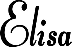Vorschau des Bootsnamens "Elisa" als Schriftzug für "Bootsbeschriftung Klassisch 76"