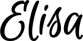 Vorschau des Bootsnamens "Elisa" als Schriftzug für "Bootsbeschriftung Klassisch 105"